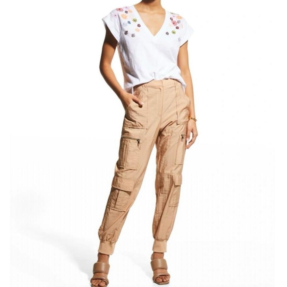 Cinq a Sept Women’s Jordine Utility High Rise Joggers Pants in Sahara, Size 00